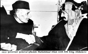 Ghulam Mohammad with King Abdul Aziz